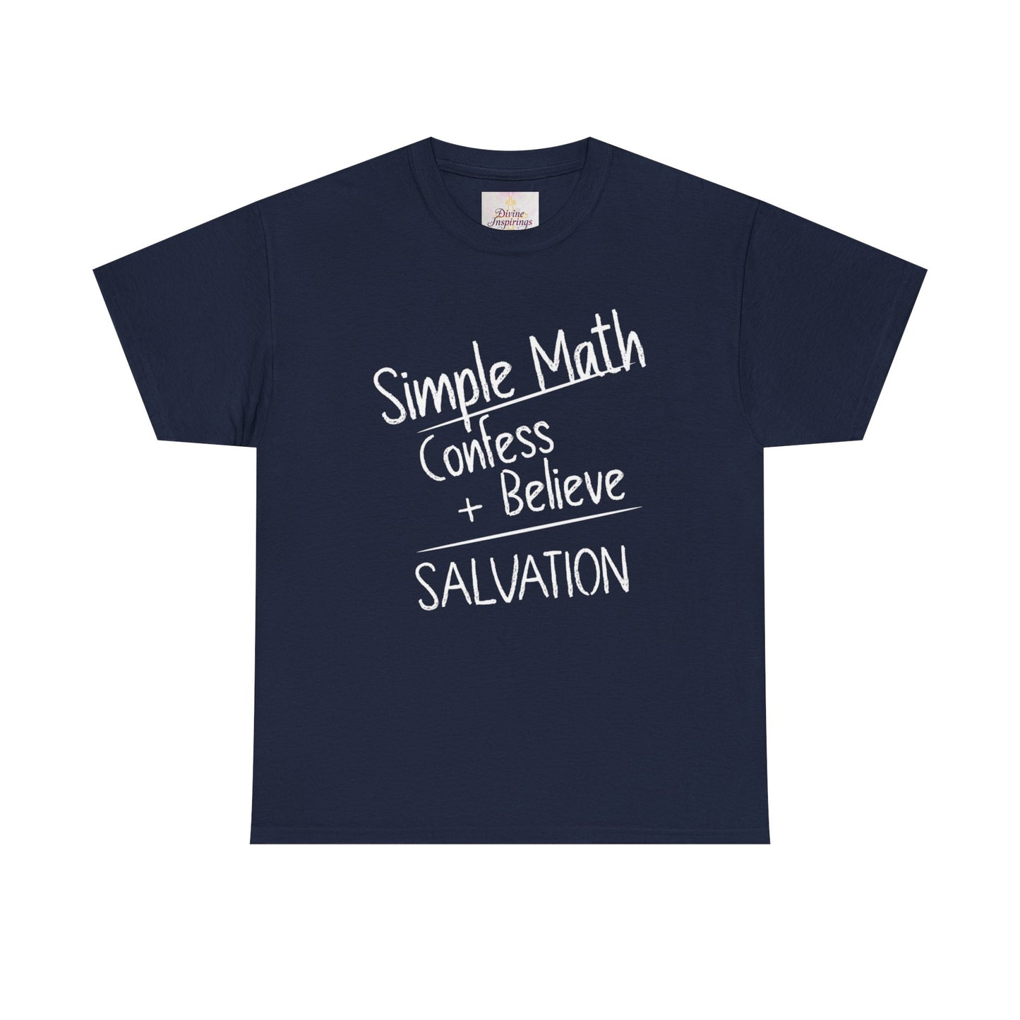 Simple Math of Salvation Women’s Christian T-Shirt (White Chalk)