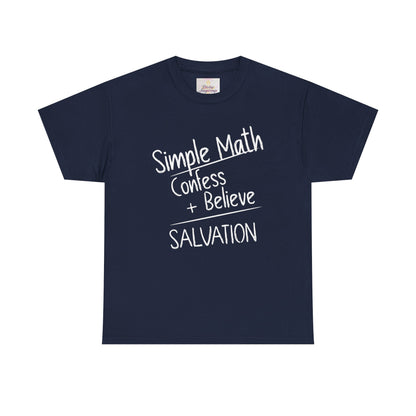 Simple Math of Salvation Women’s Christian T-Shirt (White Chalk)