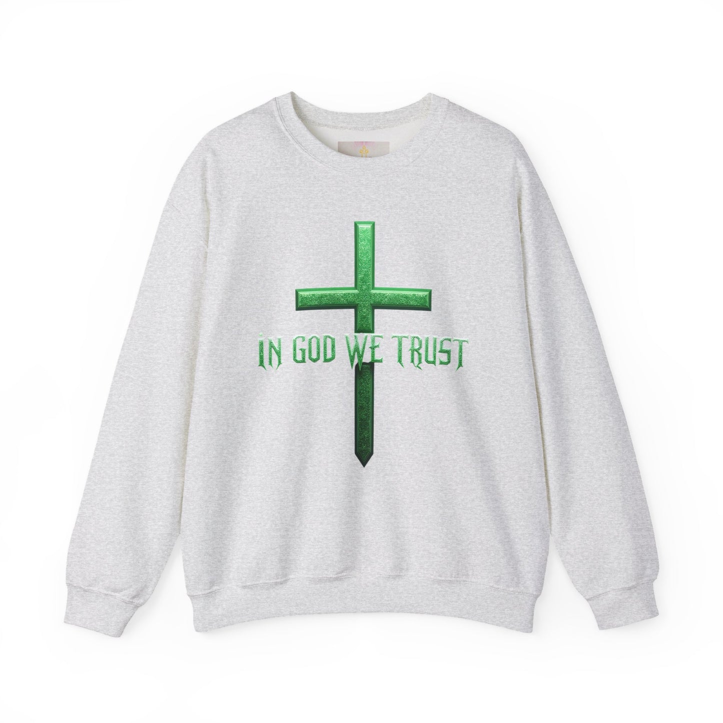 Trust in God – Men’s Bold Christian Sweatshirt with Cross Emblem