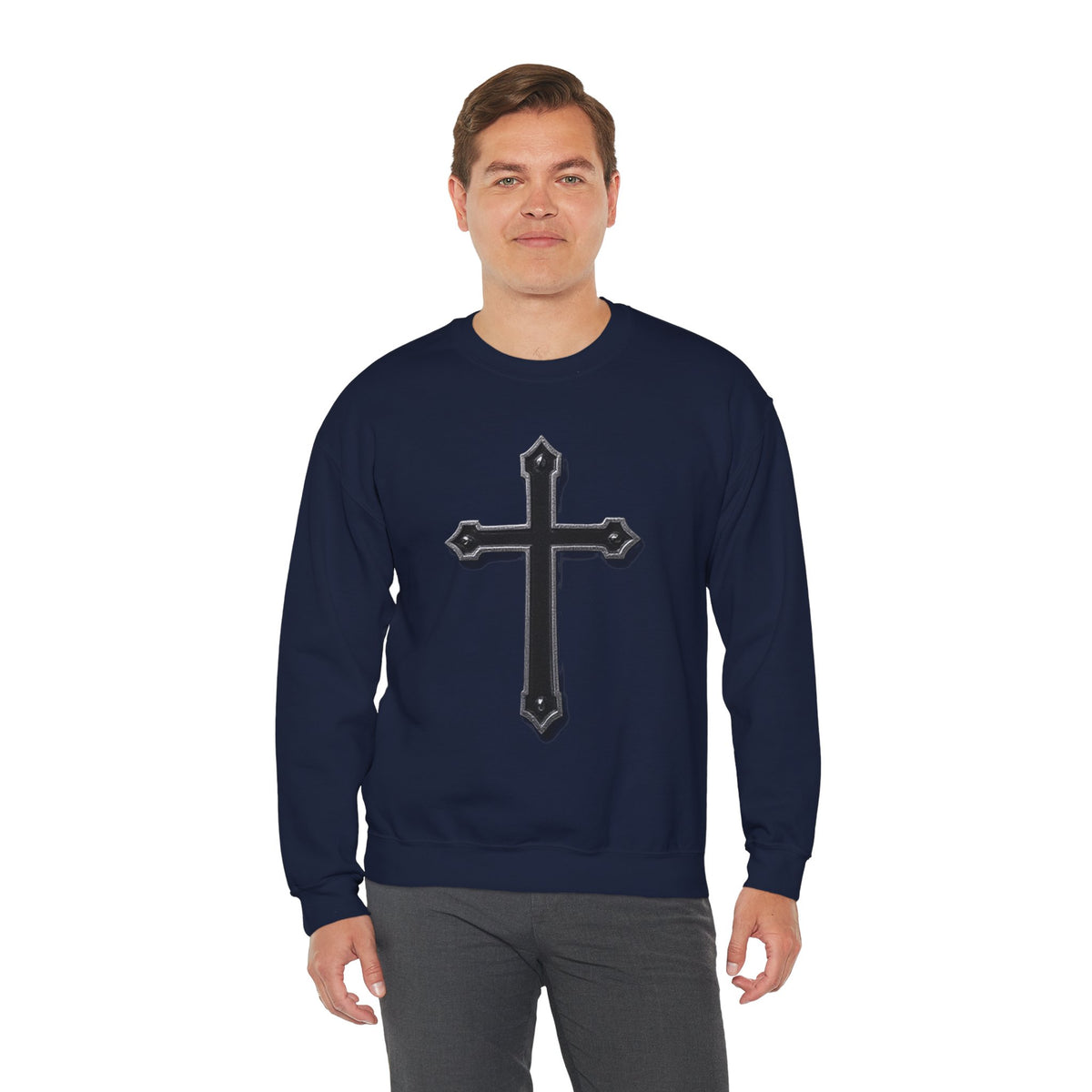 Black Cross Men’s Christian Sweatshirt