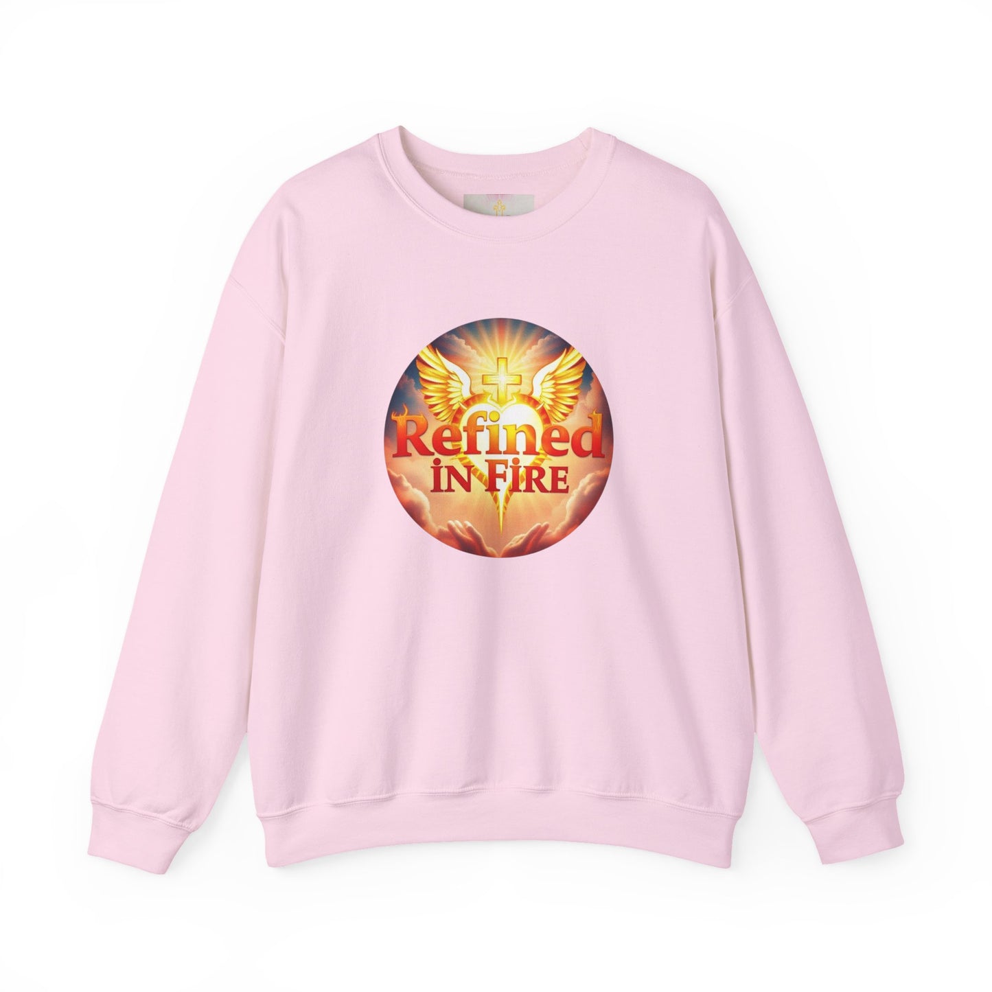 Women’s “Refined in Fire” Christian Sweatshirt – Bold Flame Design Pullover