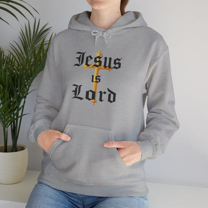 Women’s “Jesus is Lord” Christian Hoodie – Faith Statement Pullover with Cross