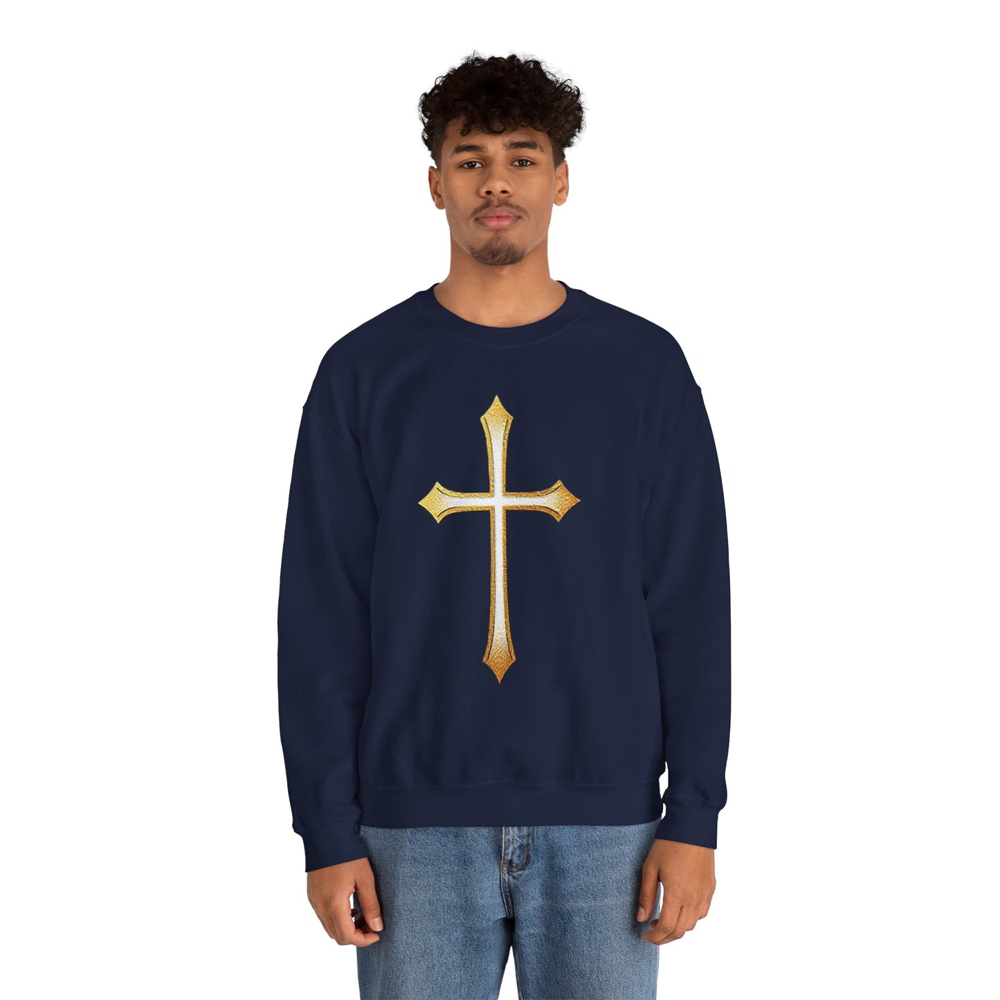 Gold Cross Men's Christian Sweatshirt