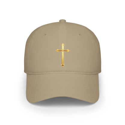 Gold Cross Baseball Cap – Faith-Inspired Adjustable Hat