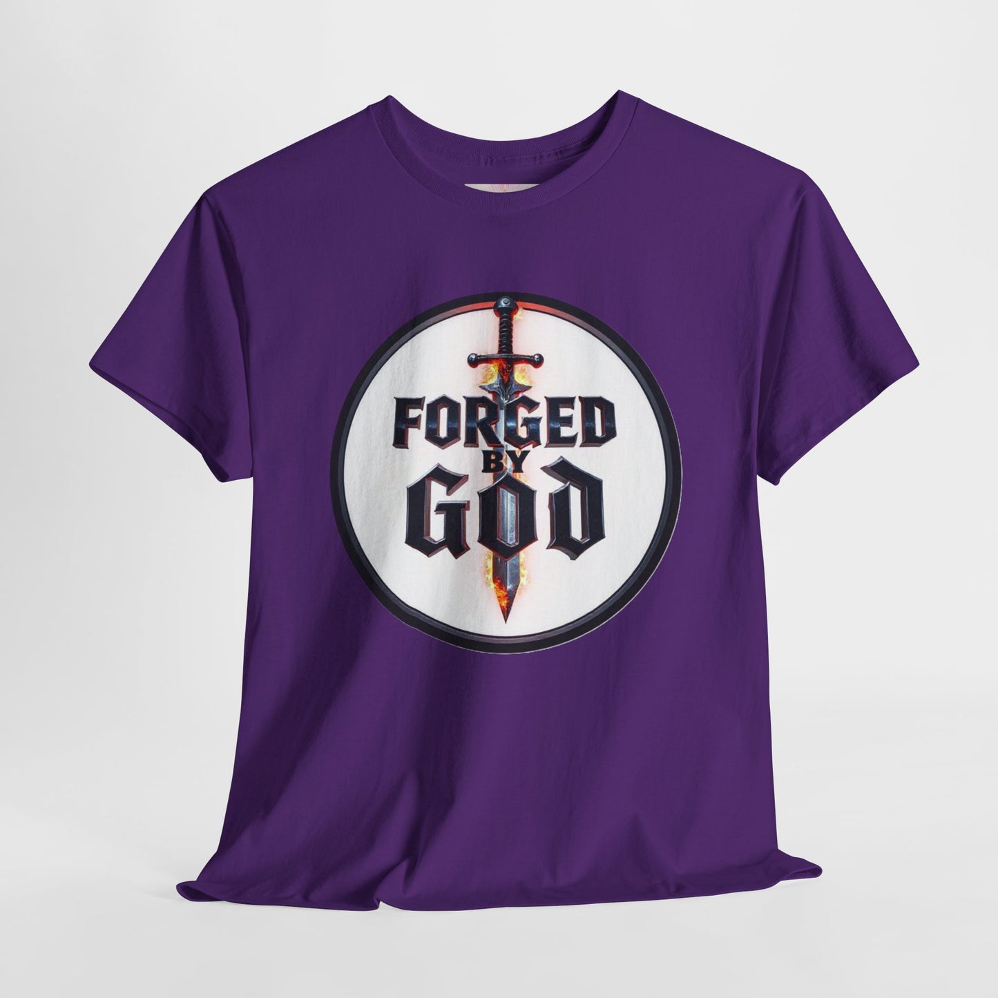 Forged by God Men’s Christian T-Shirt – Strength in Faith Apparel