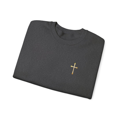 Elegant Gold Cross Men's Sweatshirt