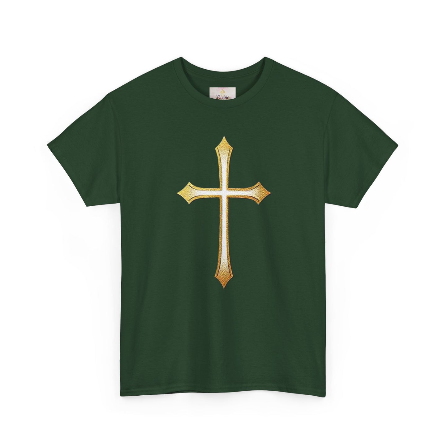 Men’s Gold Cross Tee – Christian Faith-Inspired Apparel
