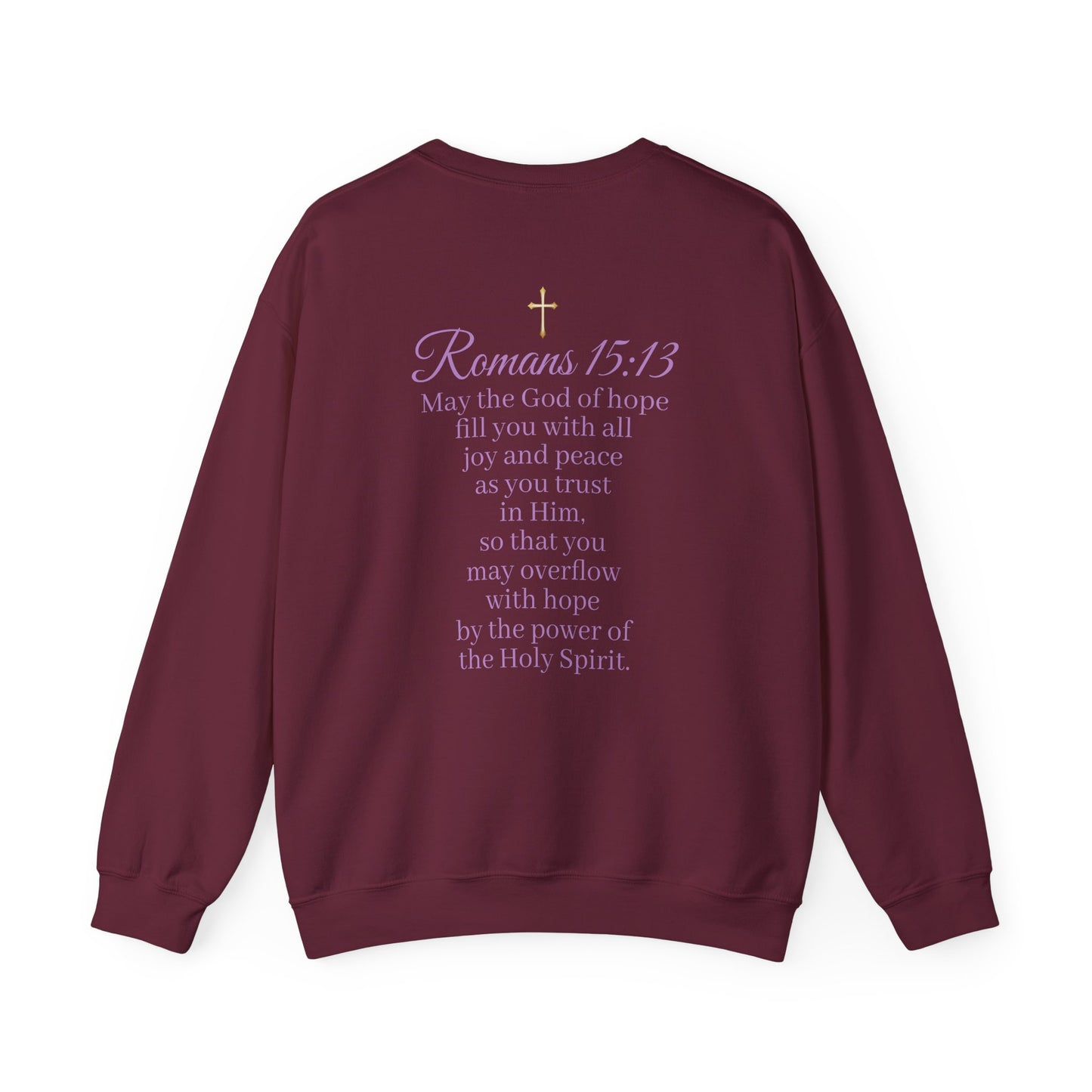 Women’s “Hope” Sweatshirt – Inspirational Scripture Hoodie | Romans 15:13