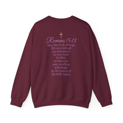 Women’s “Hope” Sweatshirt – Inspirational Scripture Hoodie | Romans 15:13