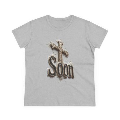 Christian Women’s T-Shirt – Soon Cross Tee