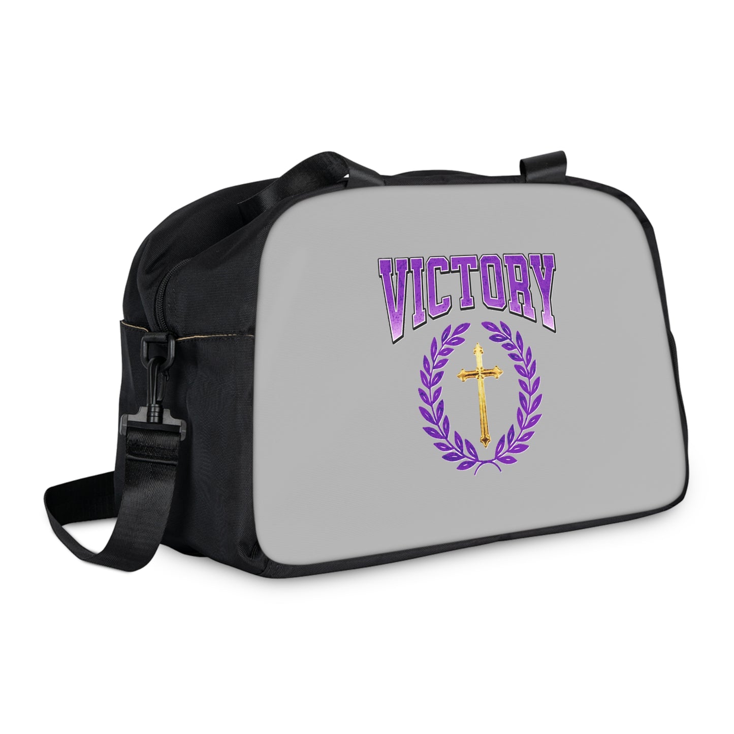 Strength & Victory in Grey – Fitness Bag
