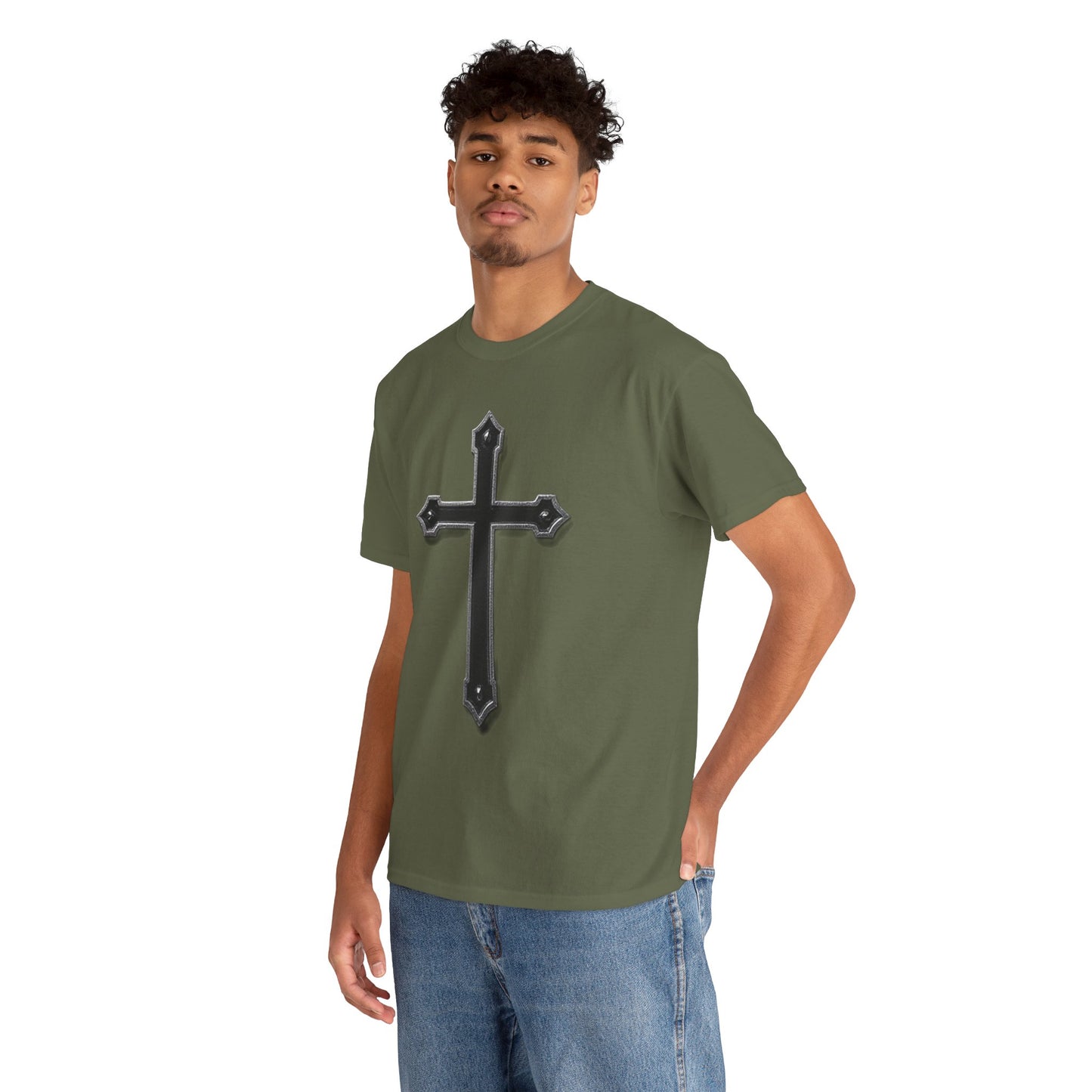Black Cross Men’s Christian T-Shirt