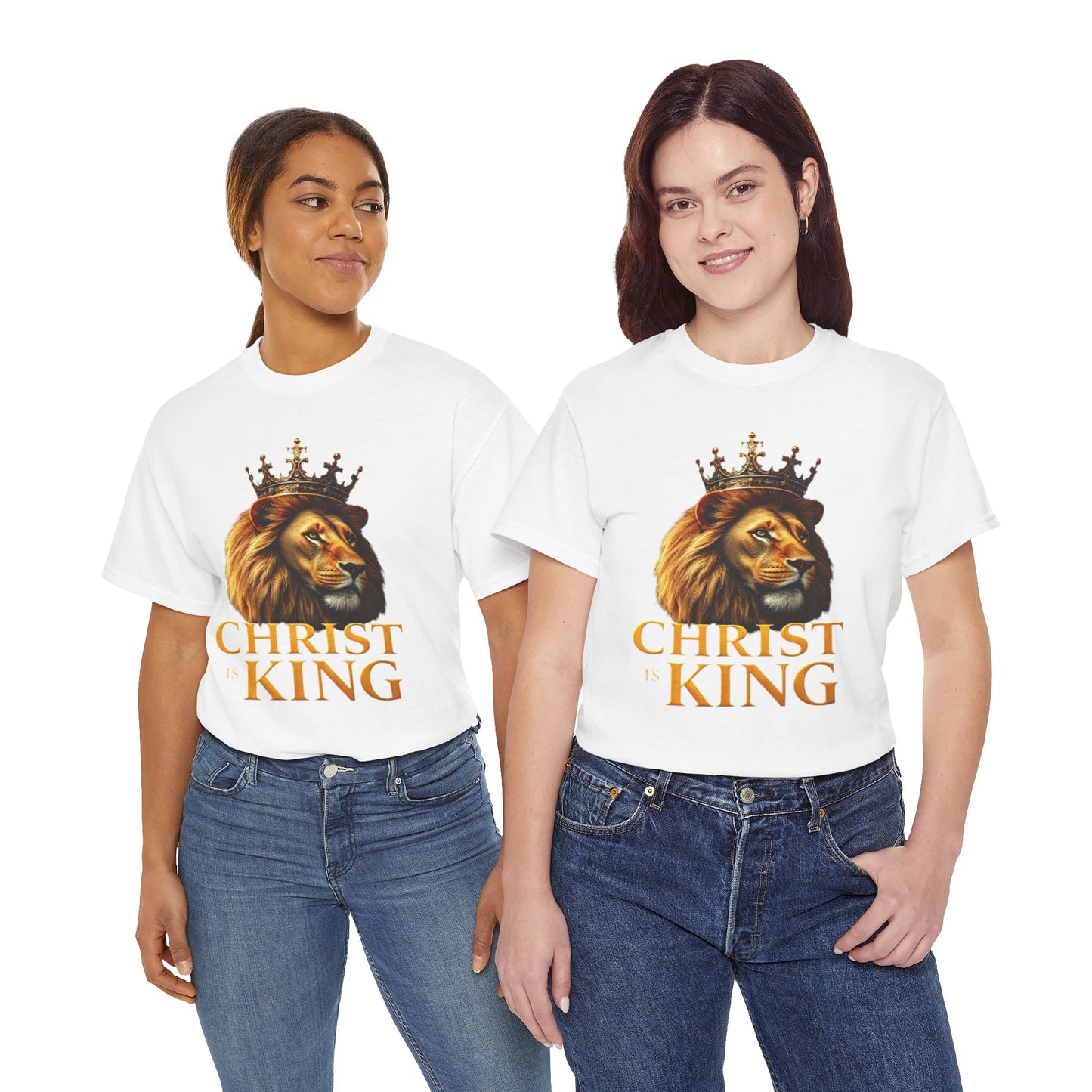 Christ Is King – Lion & Cross Women’s Christian Tee