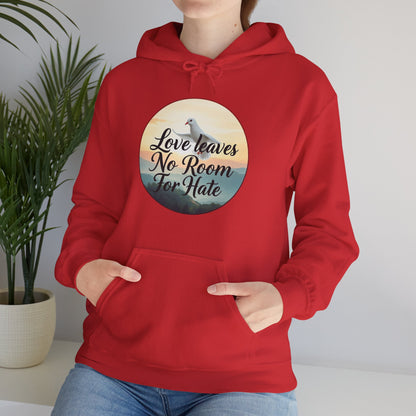 Women’s “Love Leaves No Room For Hate” Christian Hoodie – Faith & Compassion Pullover