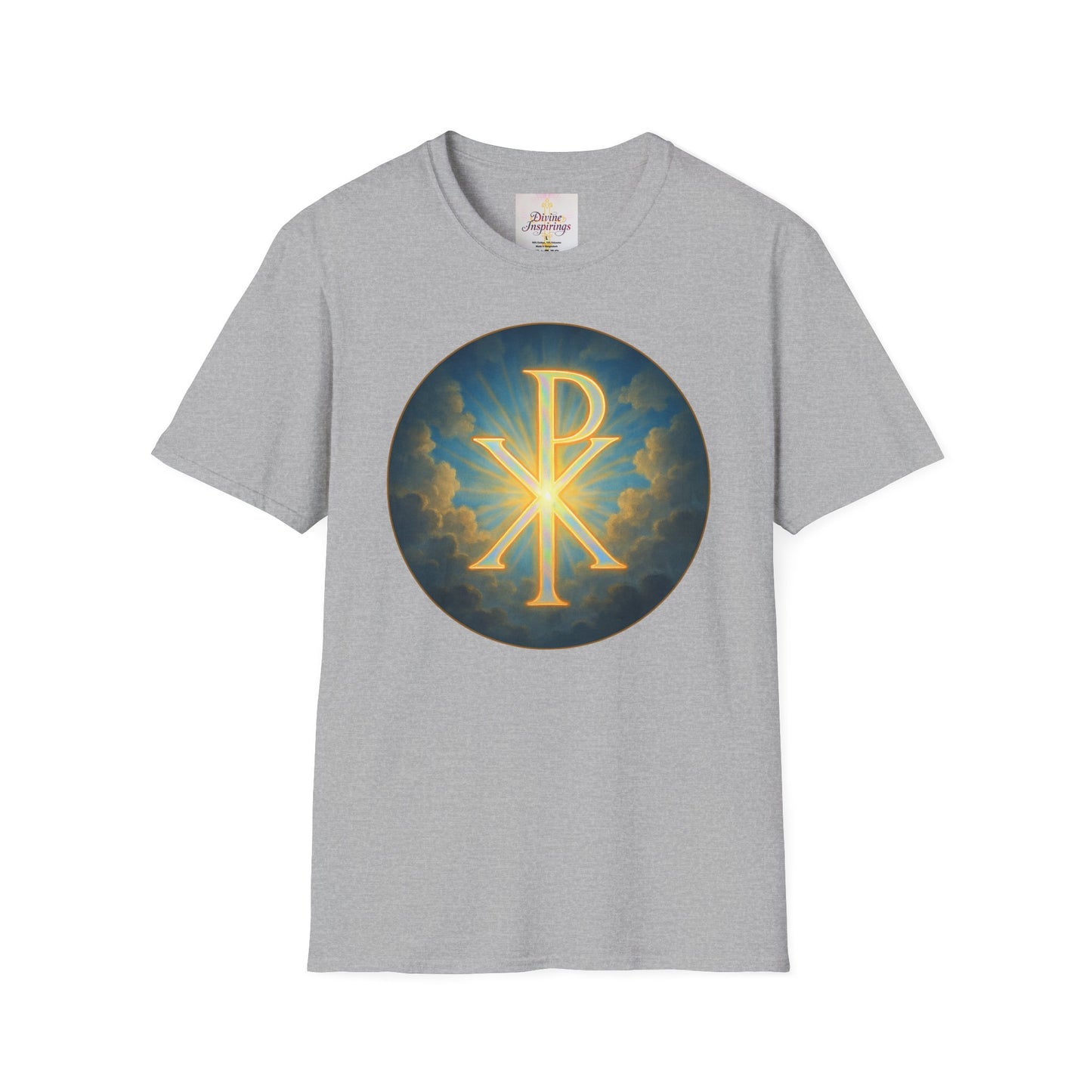 Women’s Christian T-Shirt with Chi Rho – Timeless Symbol of Faith Tee