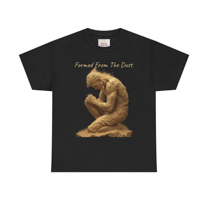 Formed from the Dust | Men’s Christian T-Shirt with Genesis 2:7 (Light Lettering)