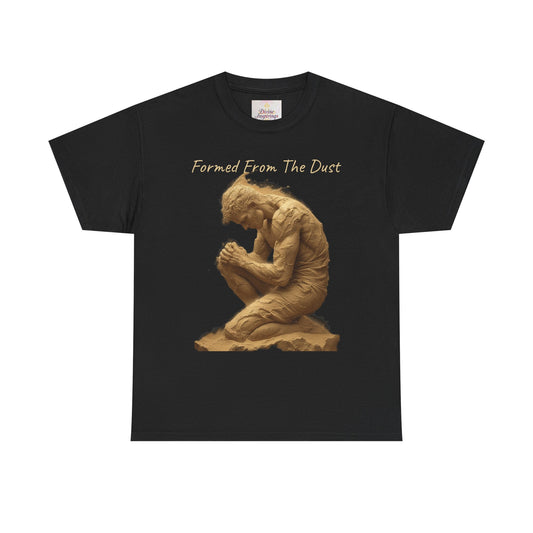 Formed from the Dust | Men’s Christian T-Shirt with Genesis 2:7 (Light Lettering)