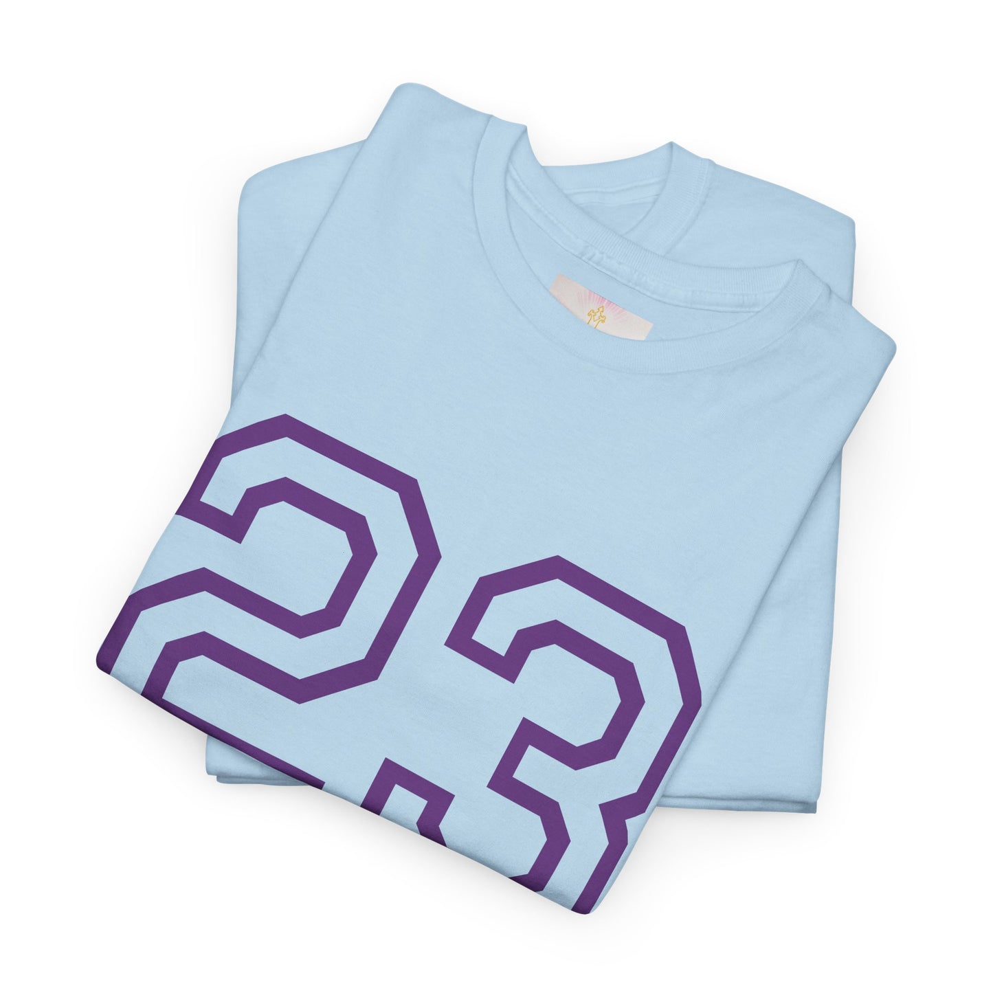 Psalm 23 Men’s T-Shirt – Inspired Sports-Style Shirt (Purple Lettering)