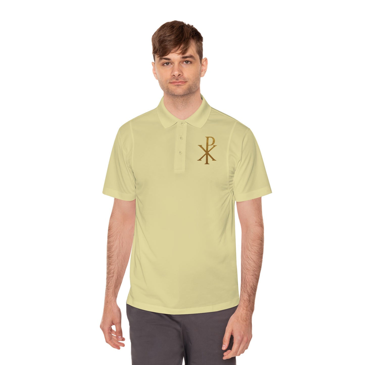 Men’s Chi Rho Polo Shirt – Faith & Heritage in Everyday Wear