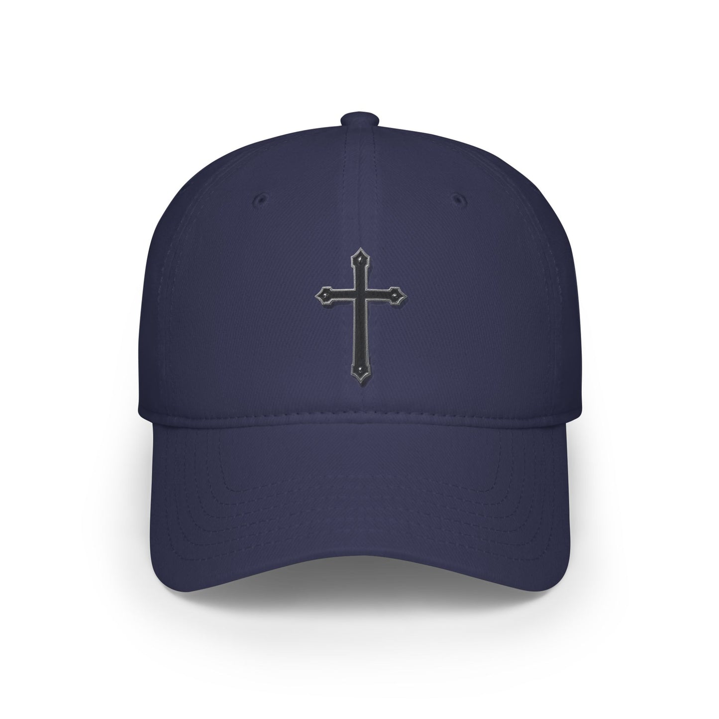 Warrior’s Black Cross Low Profile Christian Baseball Hat | Ephesians 6:11