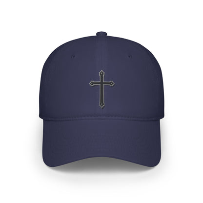 Warrior’s Black Cross Low Profile Christian Baseball Hat | Ephesians 6:11