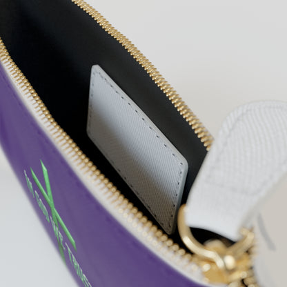 “Fortified Faith” | Women’s Mini Clutch in Purple – In God We Trust