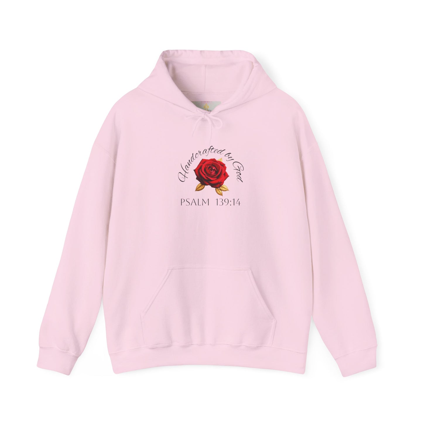 Handcrafted by God Rose Women's Hoodie (Dark Lettering)