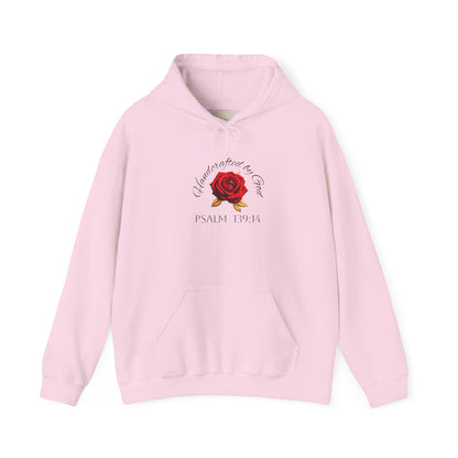 Handcrafted by God Rose Women's Hoodie (Dark Lettering)