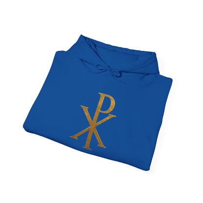 Chi Rho in Gold - Men’s Christian Hoodie