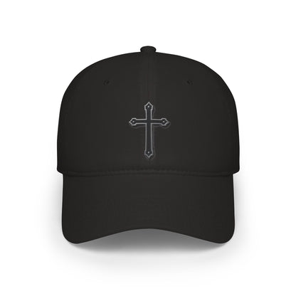 Warrior’s Black Cross Low Profile Christian Baseball Hat | Ephesians 6:11