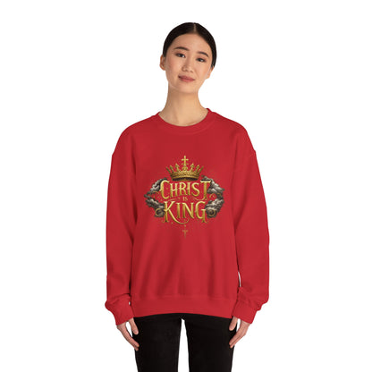 Christ is King (Gold) - Women's Christian Sweatshirt