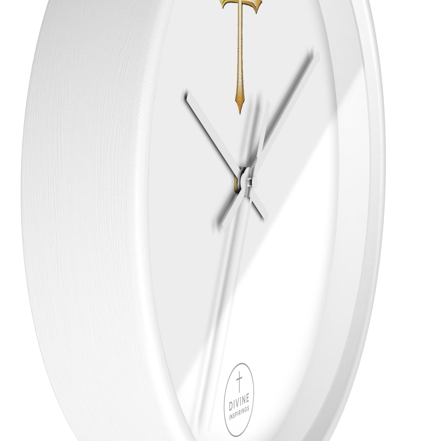 Stunning Gold Cross Wall Clock – Elegant Christian Home Decor