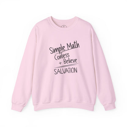 Simple Math Women’s Sweatshirt – Faith Pullover (Black Chalk)