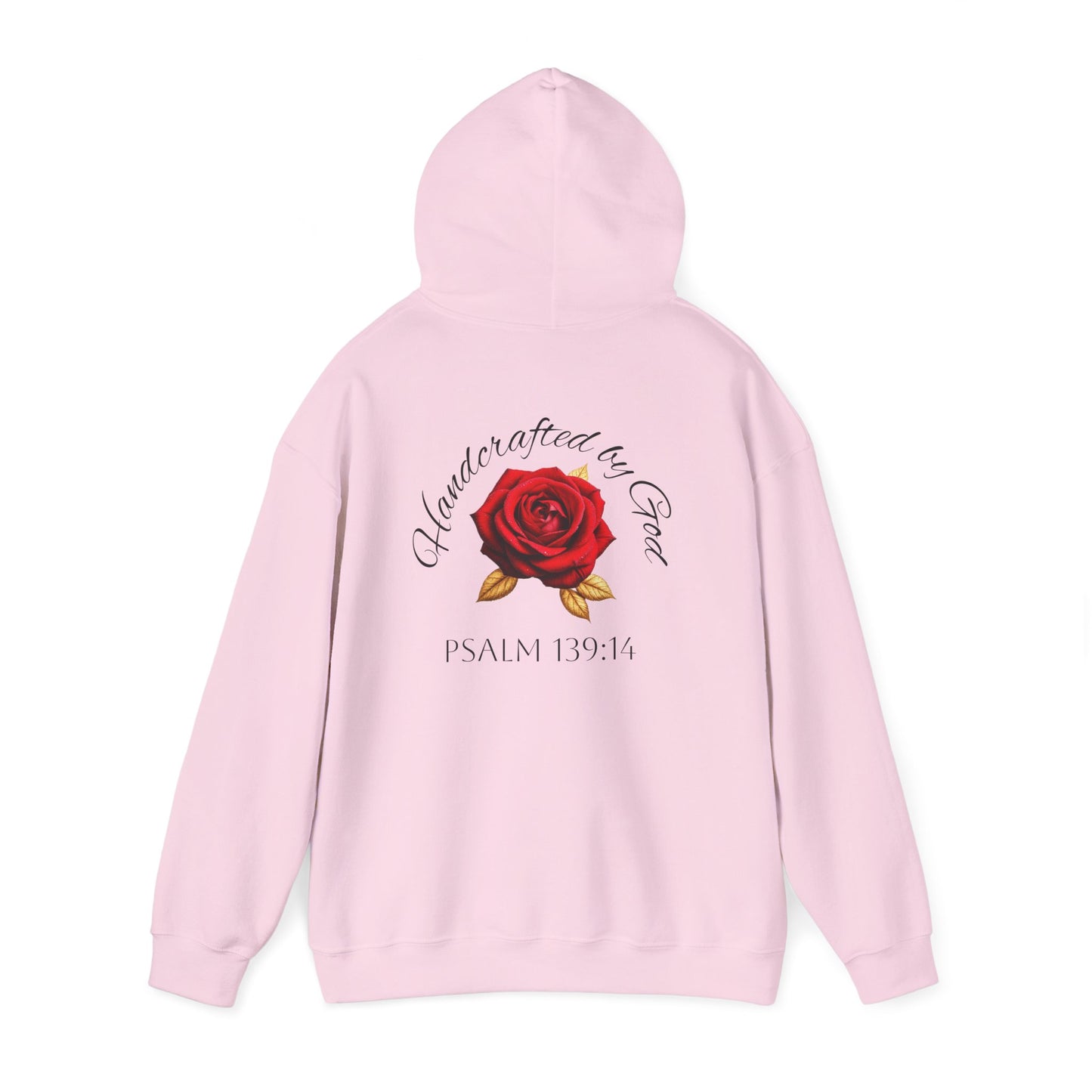 Handcrafted by God Rose Women's Hoodie (Dark Lettering)