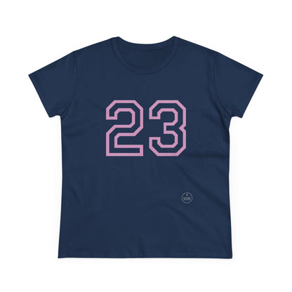 Psalm 23 Women’s Tee – Inspired Sports-Style Shirt (Pink Numbering)