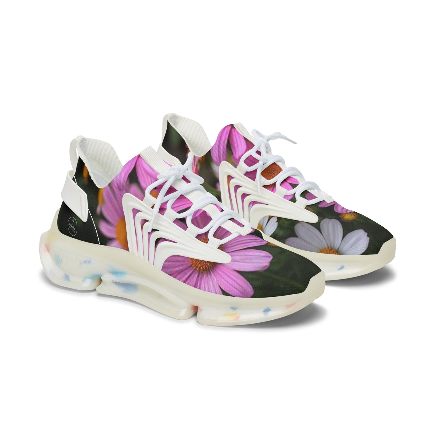Bloom in Grace – Women’s Floral Print Mesh Sneakers