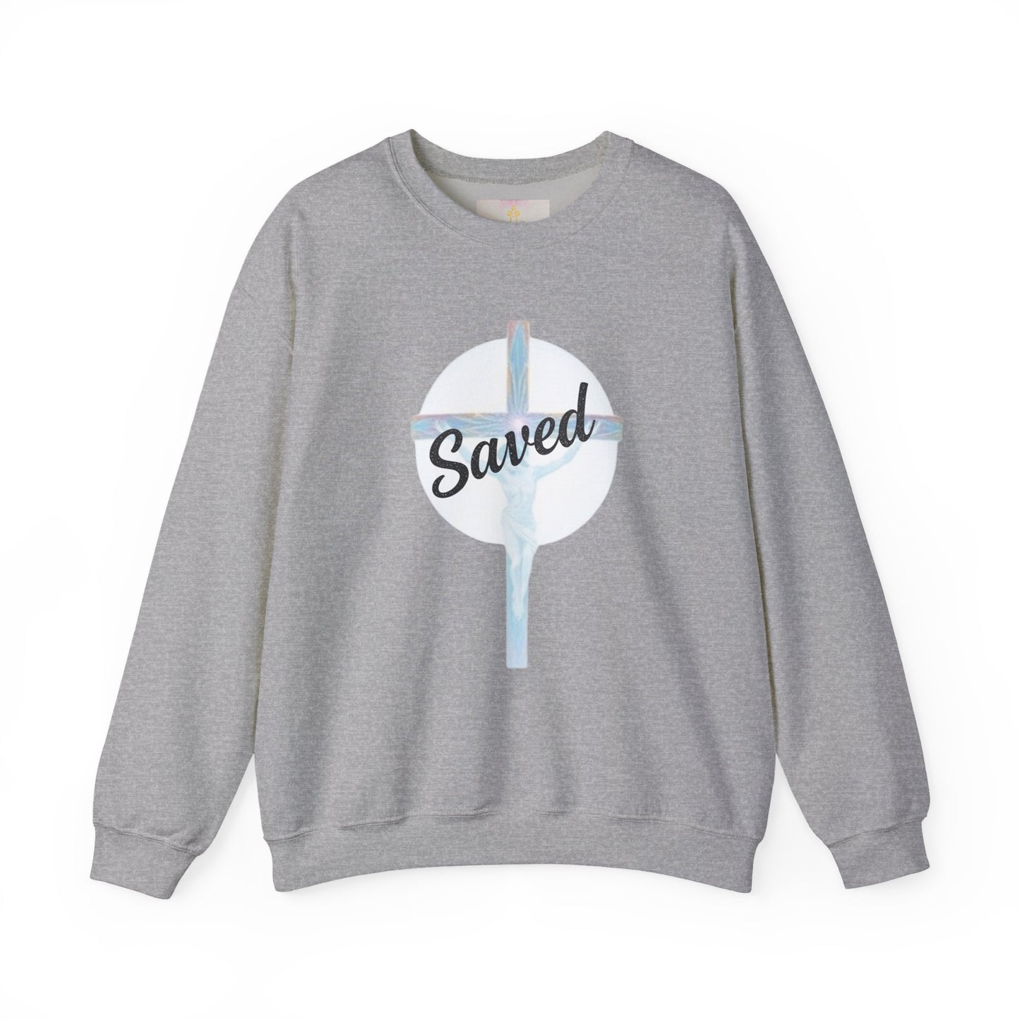 Grace Worn Bold – Women’s “Saved” Cross Sweatshirt