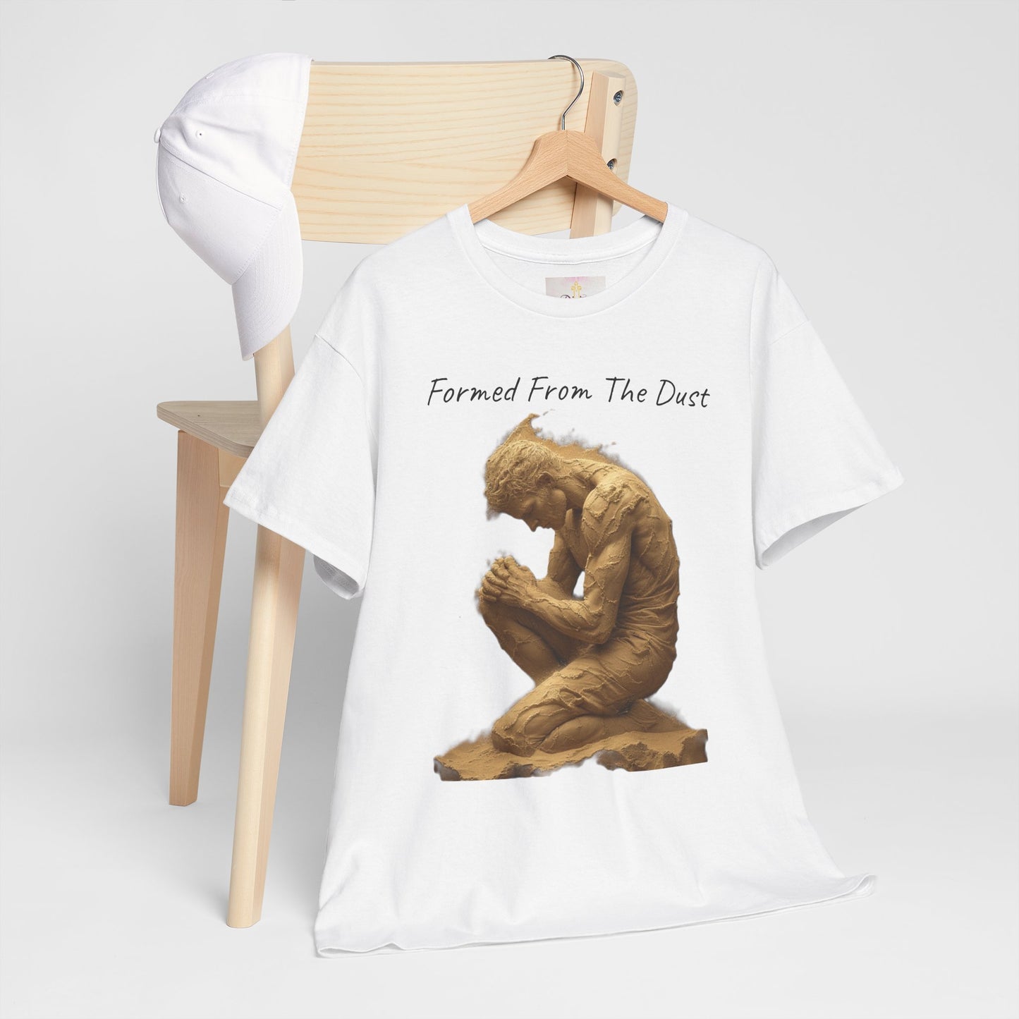 Formed from the Dust | Men’s Christian T-Shirt with Genesis 2:7 (Dark Lettering)