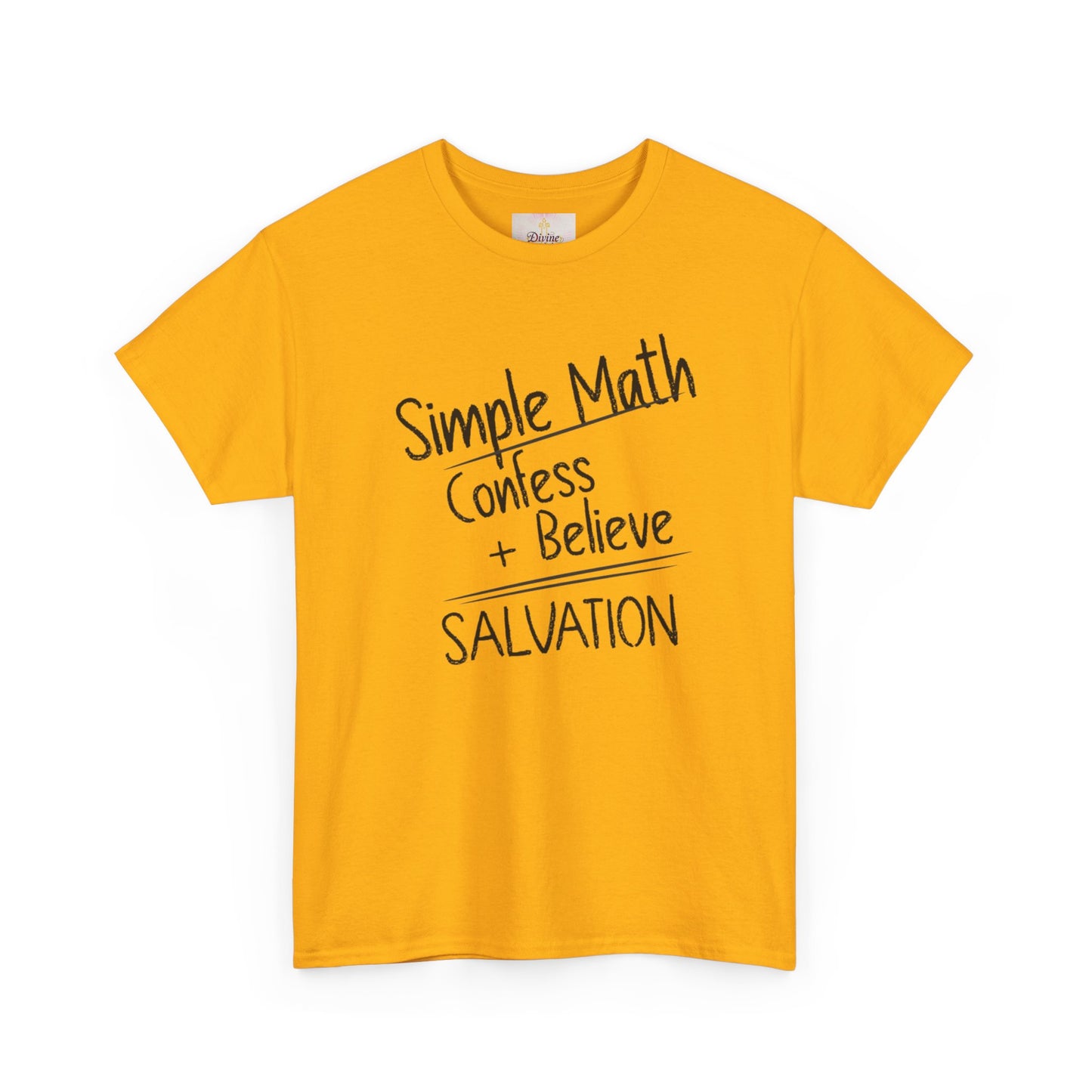 Simple Math of Salvation Men’s T-Shirt – Bold Faith (Black Chalk)