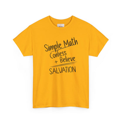 Simple Math of Salvation Men’s T-Shirt – Bold Faith (Black Chalk)