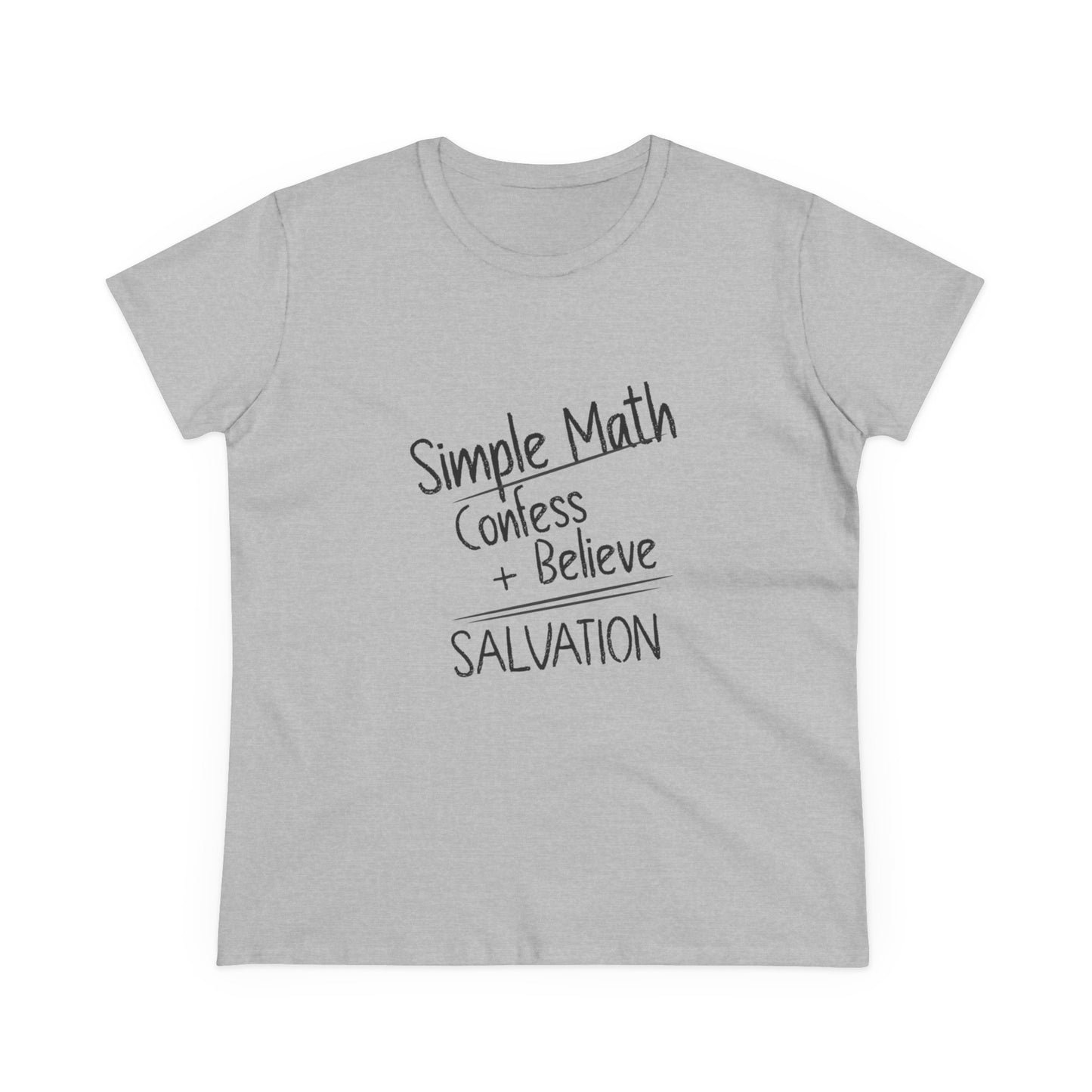 Simple Math Women’s T-Shirt – Bold Faith (Black Chalk)