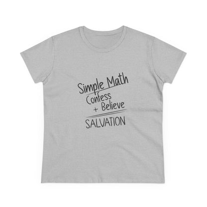Simple Math Women’s T-Shirt – Bold Faith (Black Chalk)