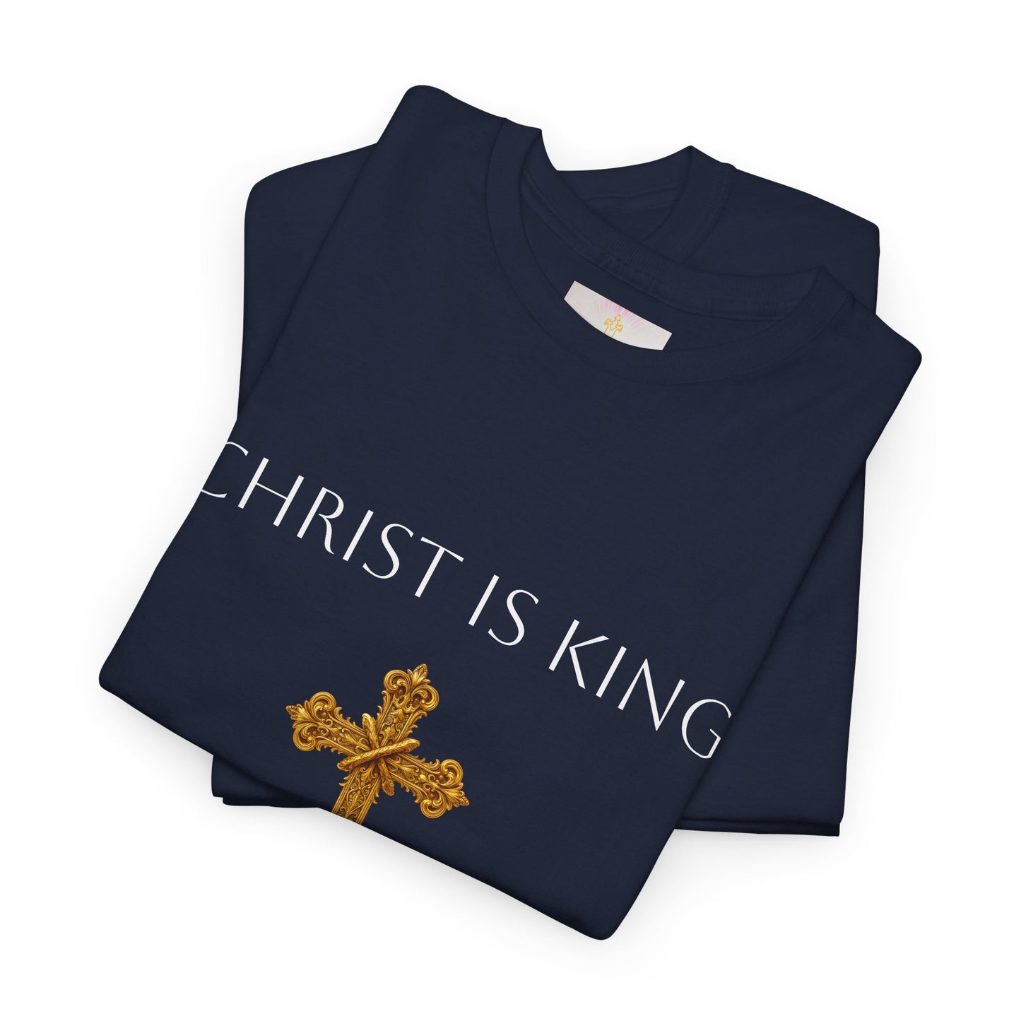 Christ is King Women’s Christian Tee (White Lettering)