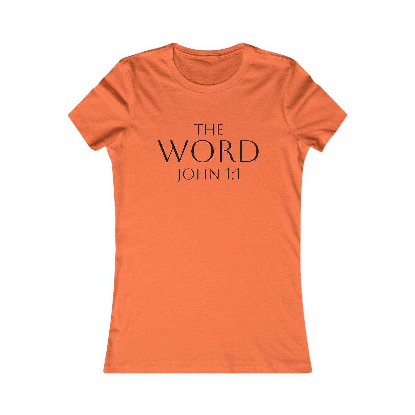 “The Word Eternal” – Women’s Favorite Christian Tee with Bold Dark Lettering (John 1:1)