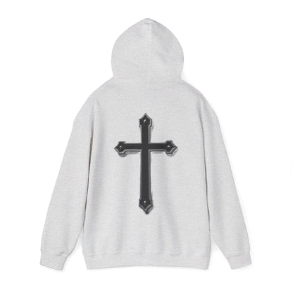 Warrior’s Black Cross Women’s Hoodie – Front & Back Christian Apparel | Ephesians 6:11