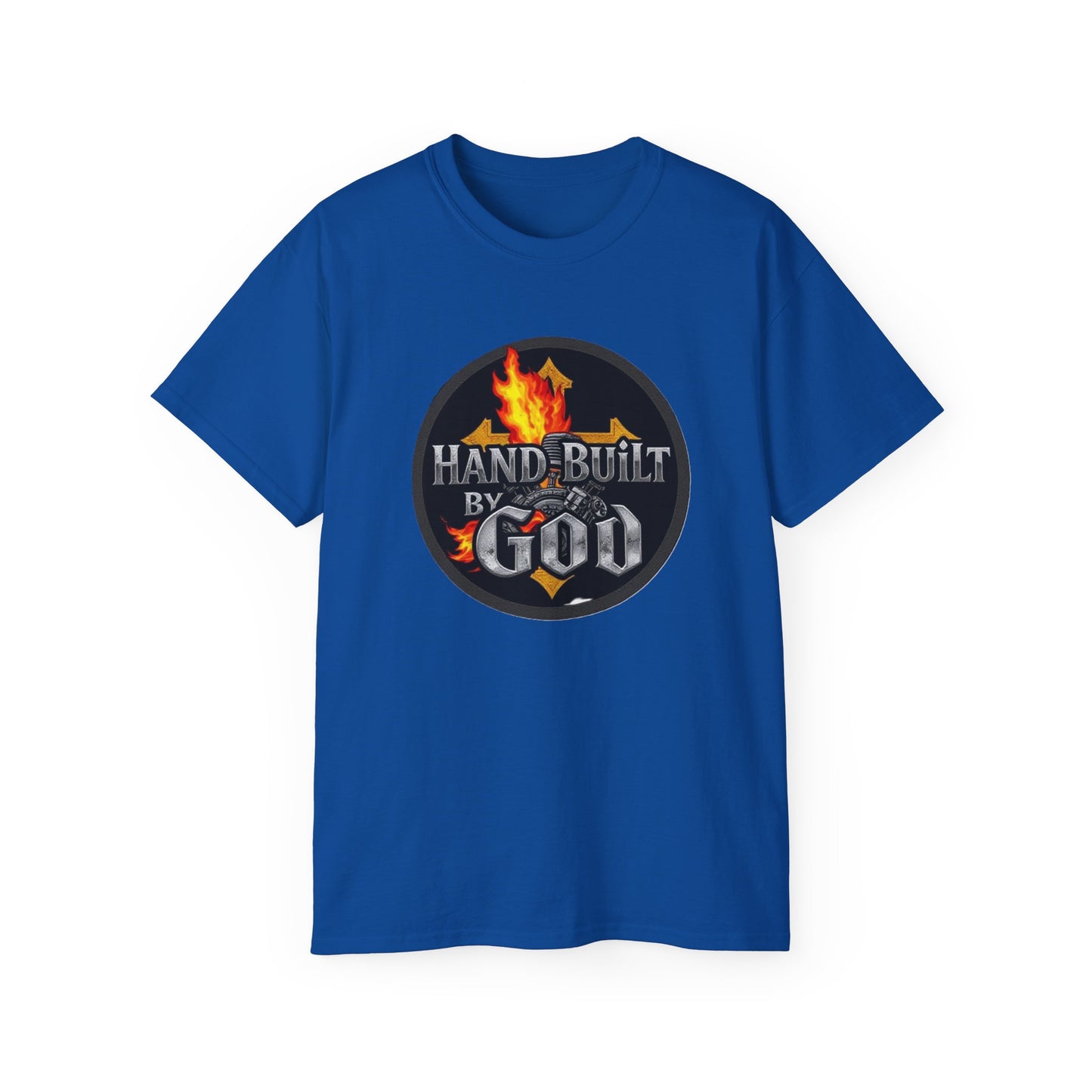 Men’s “Hand Built By God” Christian T-Shirt