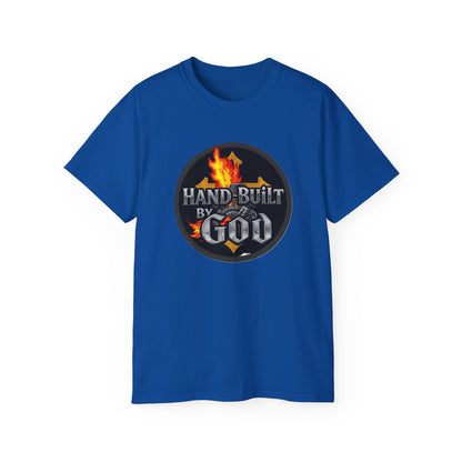 Men’s “Hand Built By God” Christian T-Shirt