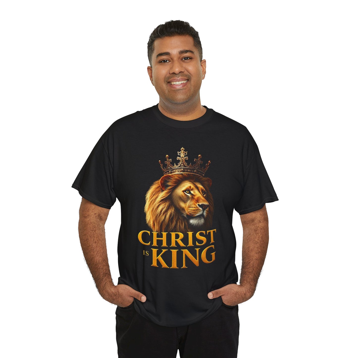 Christ Is King – Lion & Cross Men’s Christian Tee