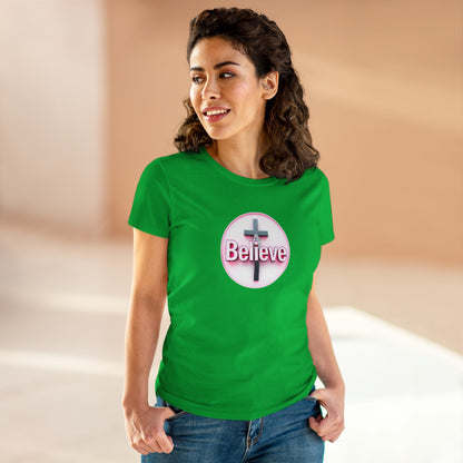 Believe | Women’s Christian T-Shirt with John 11:40