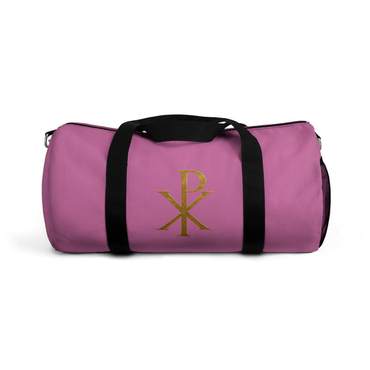 Women's Christ’s Victory Duffle Bag in Pink – Chi Rho Symbol